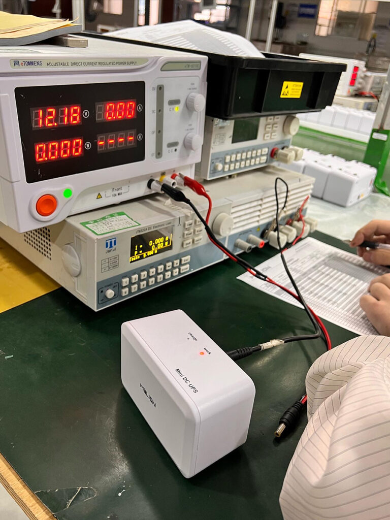 mini ups inspection in production