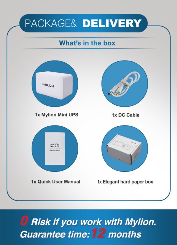 Mylion Mini DC UPS Lithium Battery Backup MU635 78Wh - Imagen 2