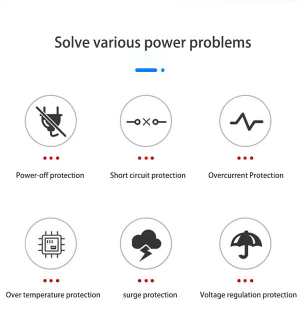 Mylion simulated sine wave ups 500VA 300W Uninterruptible Power Supply battery backup with lifepo4 battery ups for computer - Imagen 7