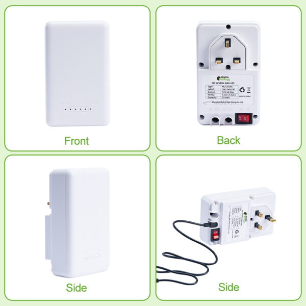 Mylin 110V-230V AC Input 12V 2A DC Output Smart Charger Mini UPS LiFe PO4 Uninterruptible Power Supply For IOT WiFi Router - Image 6