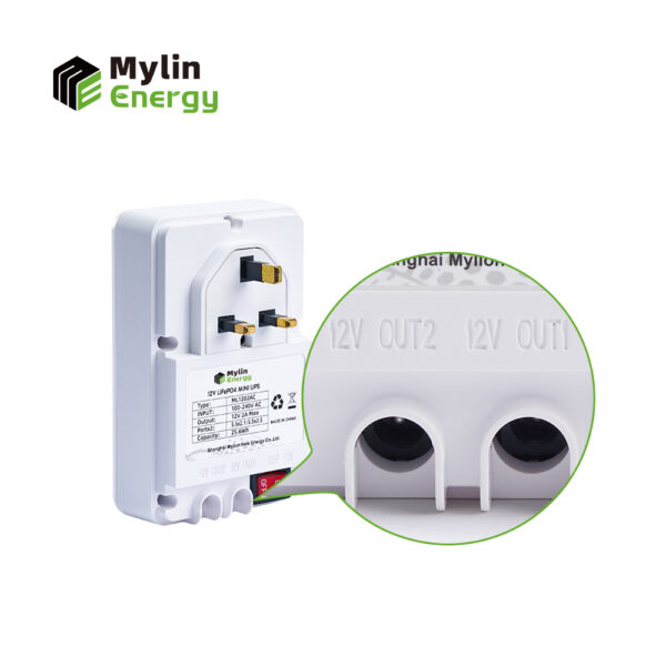 Mylin 110V-230V AC Input 12V 2A DC Output Smart Charger Mini UPS LiFe PO4 Uninterruptible Power Supply For IOT WiFi Router - Image 7