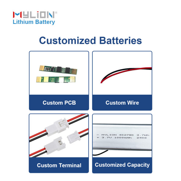 Mylion 3.7v 1000mah 402780 lithium polymer battery - Image 4