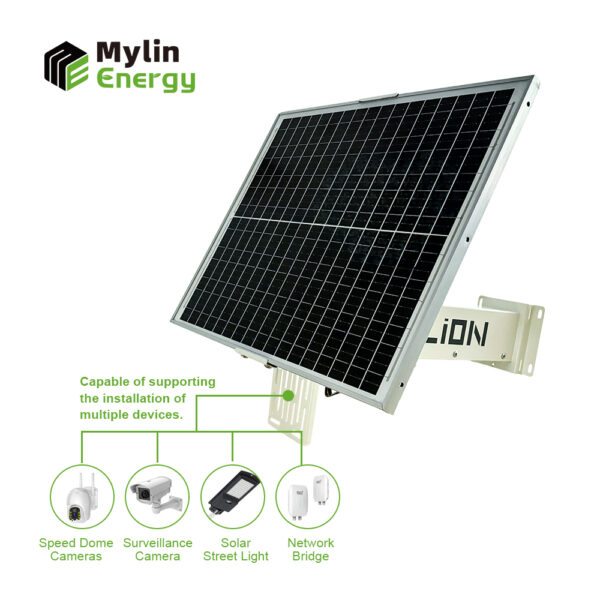 40W Solar Mini UPS Kit with 102.4Wh LiFePO4 Battery MPPT Fast Charging 12V DC Backup for CCTV Routers Gateways and IoT Devices - immagine 3