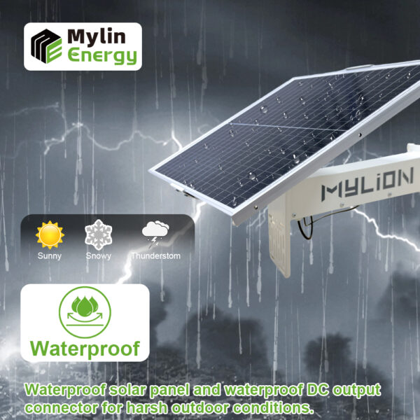 40W Solar Mini UPS Kit with 102.4Wh LiFePO4 Battery MPPT Fast Charging 12V DC Backup for CCTV Routers Gateways and IoT Devices - immagine 5